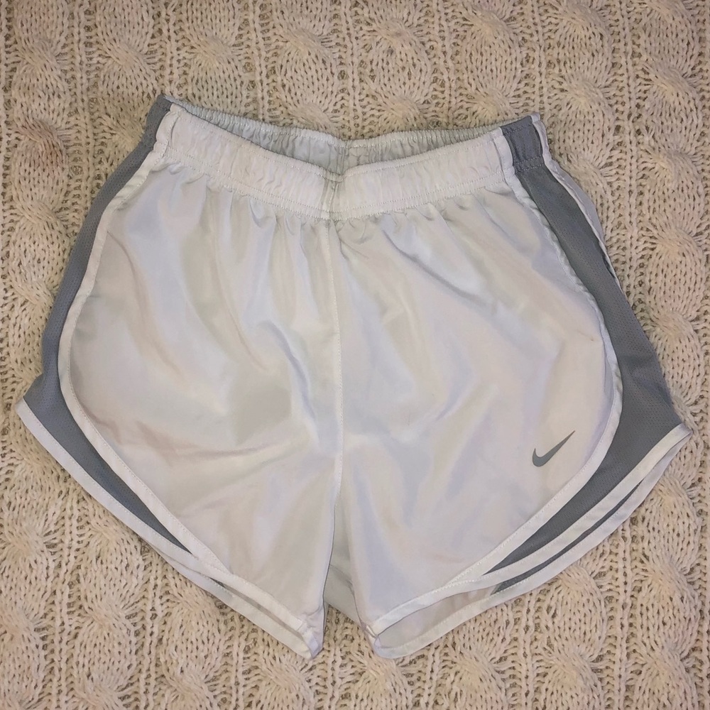 White and Gray Nike Shorts
